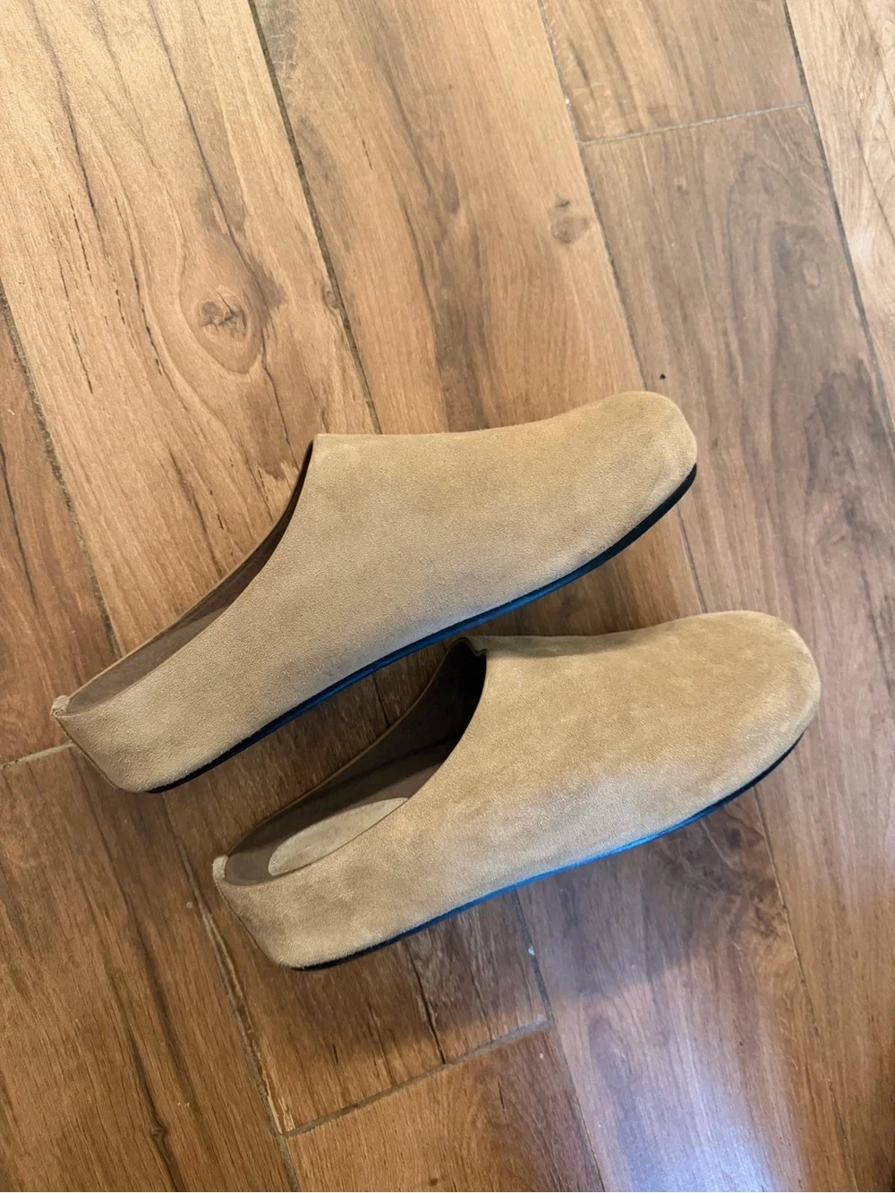 Men's KINCHI Casual Slip-On Mules in Tan Suede Size US 9.5